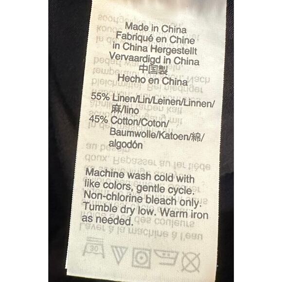 J. Crew Linen Cotton Drawstring Pant Navy Blue H5607 Size 4 - Picture 9 of 10